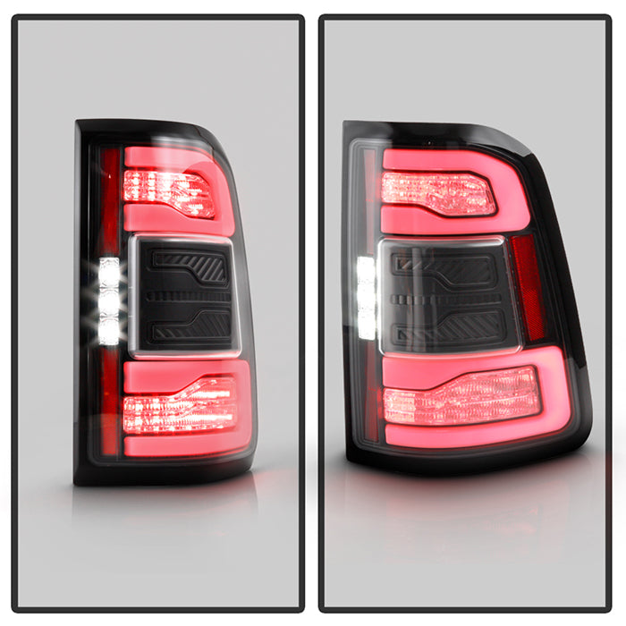 SPYDER Dodge RAM 1500 19-21 Factory LED Model LED Tail Lights - Red Clear ALT-YD-DR19LED-SEQ-BK 5088505