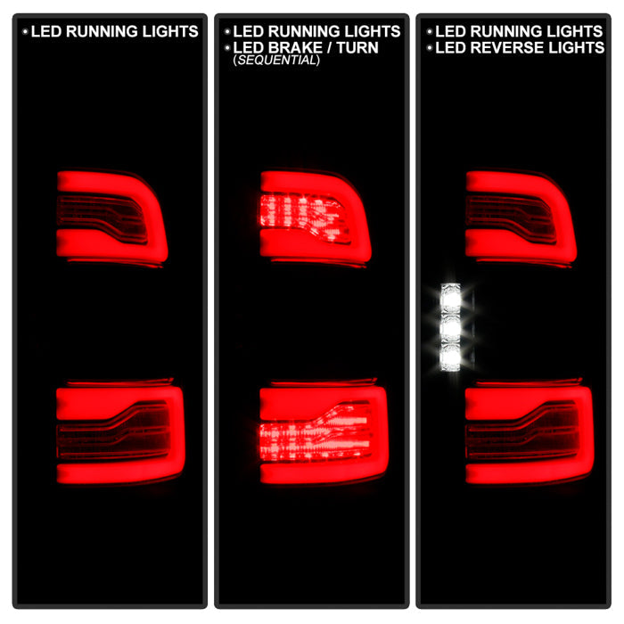 SPYDER Apex 19-23 Dodge Ram 1500 (w/ Factory LED) LED Tail Light - Black (ALT-YD-DR19LEDT2-SEQ-BK) 5089144