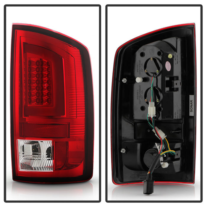 Spyder 03-06 Dodge Ram 2500/3500 V3 Light Bar LED Tail Light - Red Clear (ALT-YD-DRAM02V3-LBLED-RC) 5084132