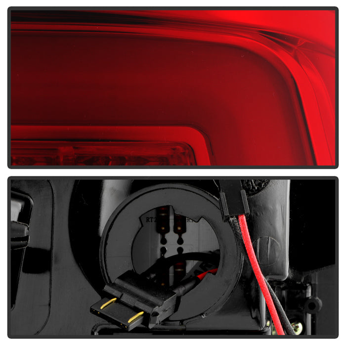 Spyder 09-16 Dodge Ram 1500 Light Bar LED Tail Lights - Red Clear ALT-YD-DRAM09V2-LED-RC 5084040