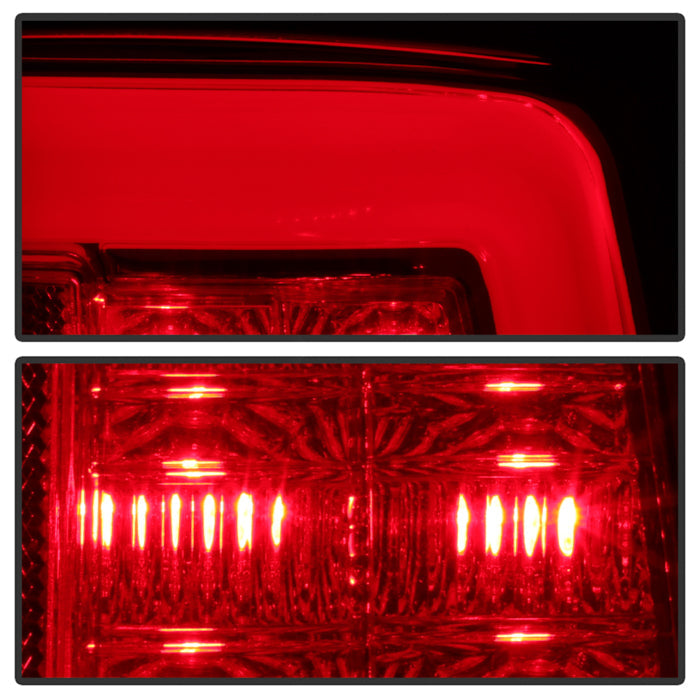 Spyder 09-16 Dodge Ram 1500 Light Bar LED Tail Lights - Red Clear ALT-YD-DRAM09V2-LED-RC 5084040