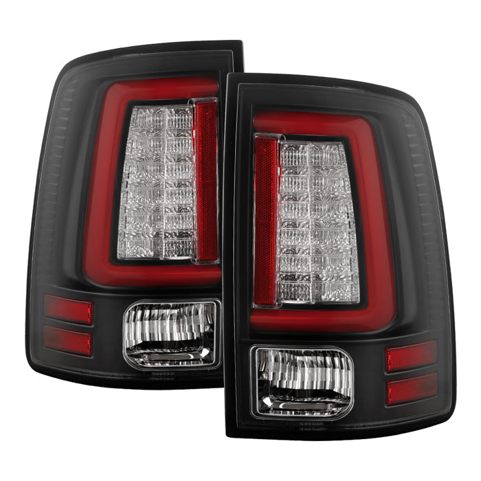 SPYDER 09-18 Dodge Ram Red Light Bar LED Tail Lights - Black (ALT-YD-DRAM09V2-RBLED-Bk) 5089472
