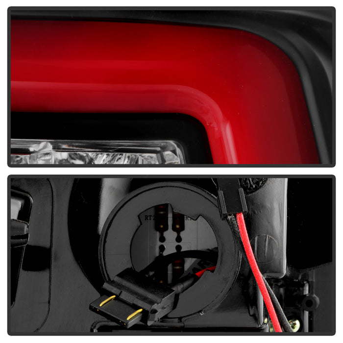 SPYDER 09-18 Dodge Ram Red Light Bar LED Tail Lights - Black (ALT-YD-DRAM09V2-RBLED-Bk) 5089472