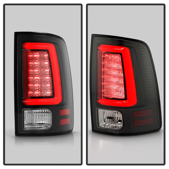 SPYDER 09-18 Dodge Ram Red Light Bar LED Tail Lights - Black (ALT-YD-DRAM09V2-RBLED-Bk) 5089472
