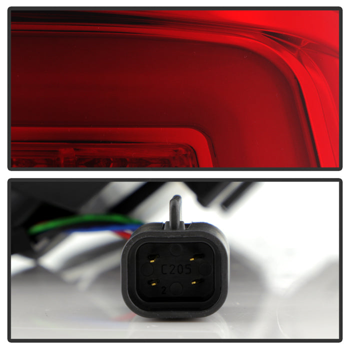 Spyder 13-14 Dodge Ram 1500 LED Tail Lights - Red Clear ALT-YD-DRAM13V2-LED-RC 5084071