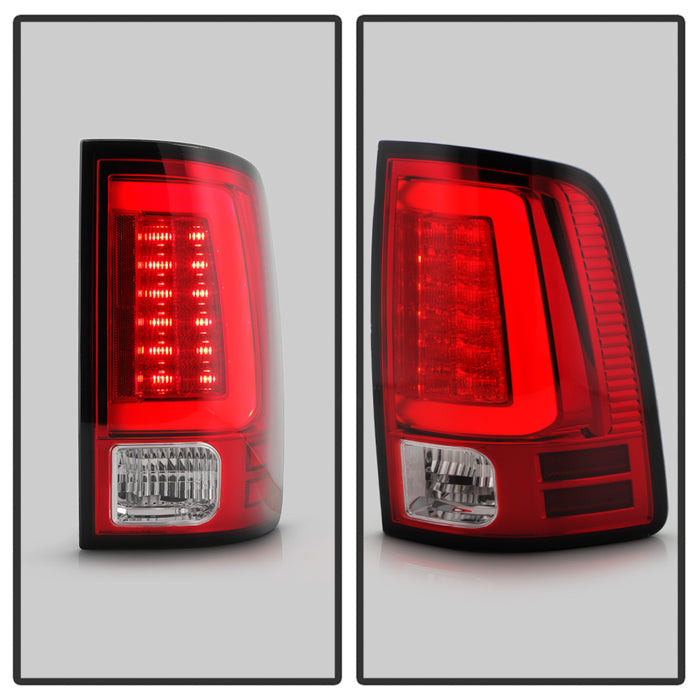 Spyder 13-14 Dodge Ram 1500 LED Tail Lights - Red Clear ALT-YD-DRAM13V2-LED-RC 5084071