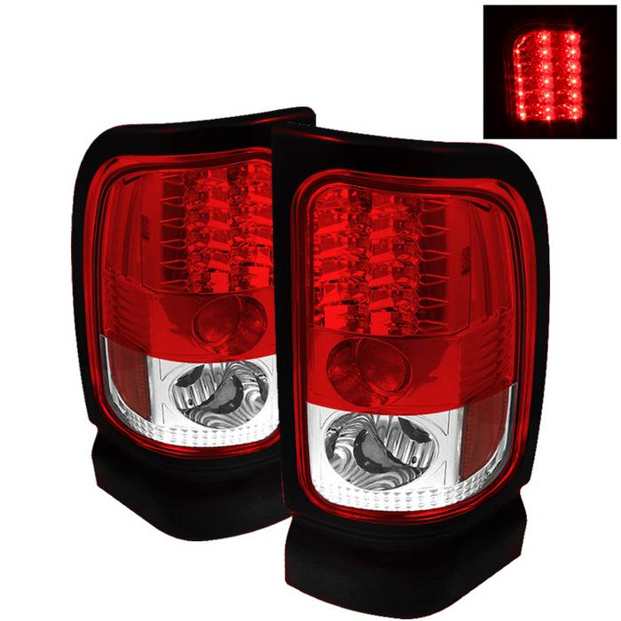Spyder Dodge Ram 1500 94-01/Ram 2500/3500 94-02 LED Tail Lights Red Clear ALT-YD-DRAM94-LED-RC 5002716