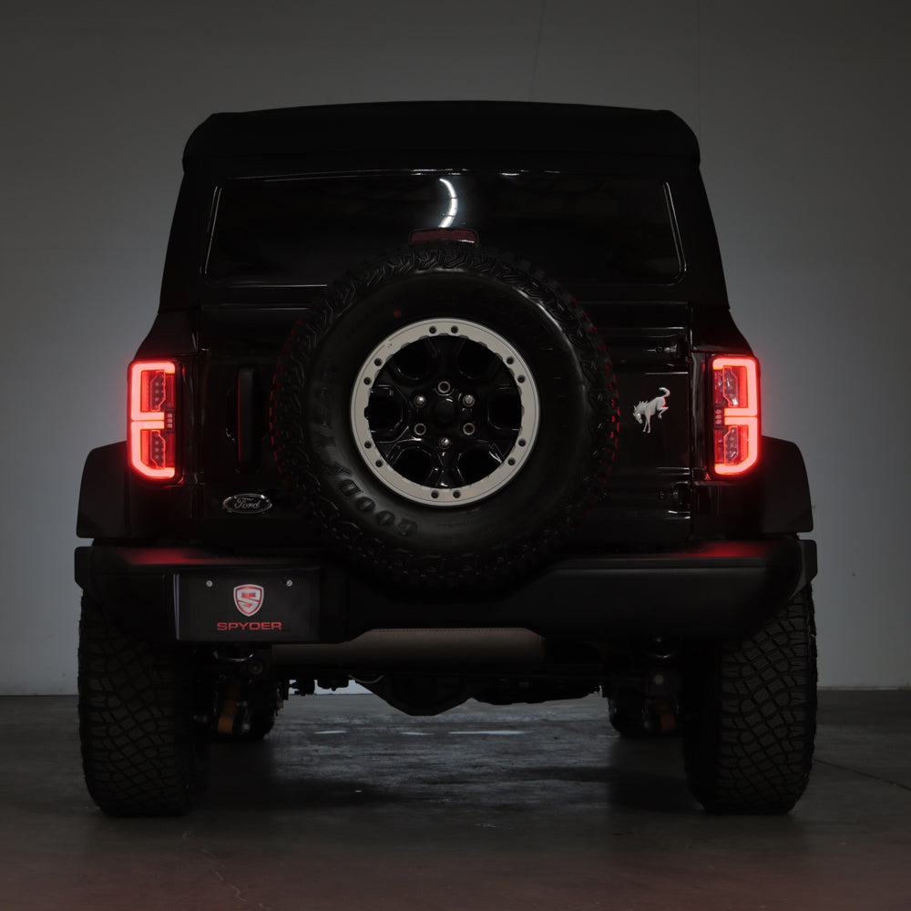 SPYDER 21-23 Ford Bronco (Factory LED Model Only) LED Tail Lights - Black (ALT-YD-FB21LED-LED-BK) 5088765