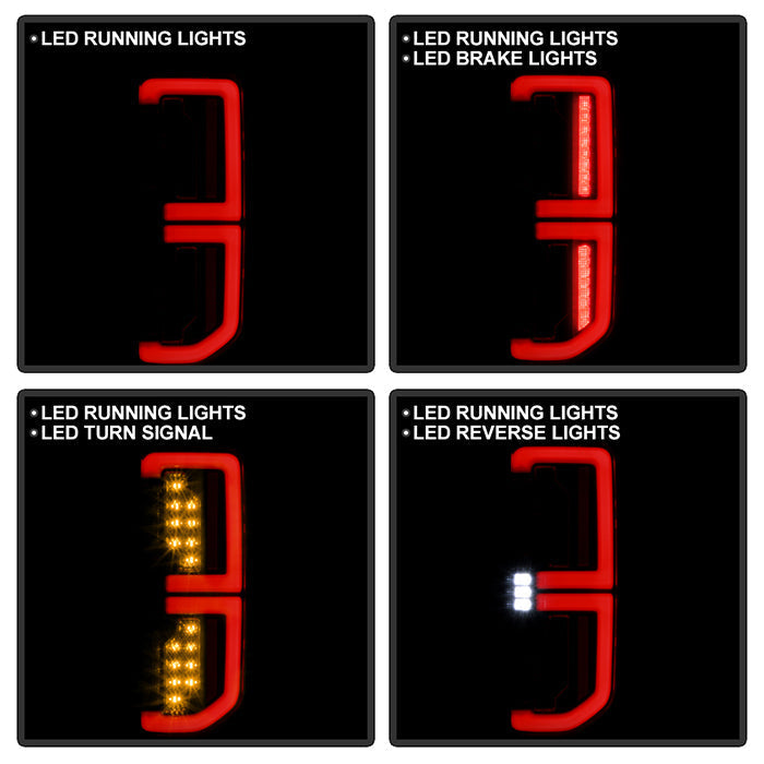 SPYDER 21-23 Ford Bronco (Factory LED Model Only) LED Tail Lights - Black (ALT-YD-FB21LED-LED-BK) 5088765