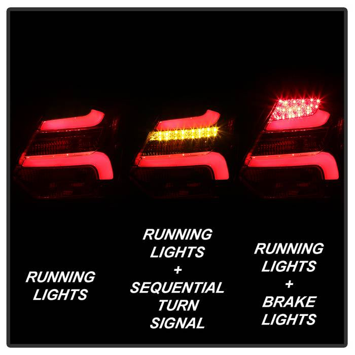 Spyder 12-14 Ford Focus 5DR LED Tail Lights - Red Clear (ALT-YD-FF12-LED-RC) 5085153