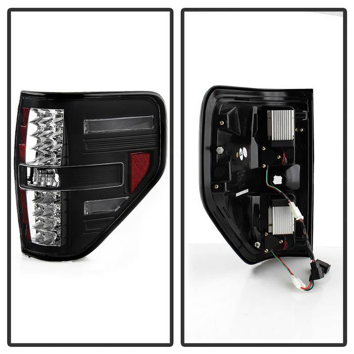 Spyder Ford F150 09-14 LED Tail Lights Black ALT-YD-FF15009-LED-BK 5008374