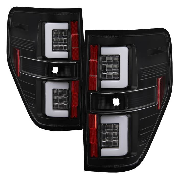 Spyder 09-14 Ford F150 V2 Light Bar LED Tail Lights - Black (ALT-YD-FF15009V2-LBLED-BK) 5084200
