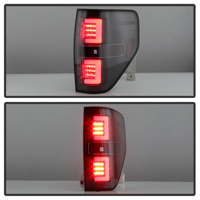 Spyder 09-14 Ford F150 V2 Light Bar LED Tail Lights - Black (ALT-YD-FF15009V2-LBLED-BK) 5084200