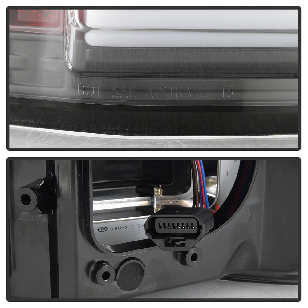 Spyder 15-18 Ford F-150 Light Bar LED Tail Lights (w/Blind Spot) - Black (ALT-YD-FF15015BS-LBLED-BK) 5085313
