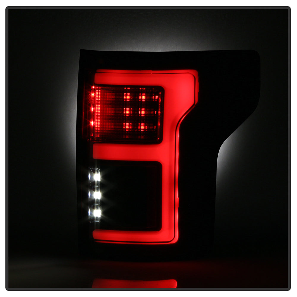 Spyder 15-18 Ford F-150 LED Tail Lights (w/Blind Spot) - Black Smoke (ALT-YD-FF15015BS-LBLED-BSM) 5085337