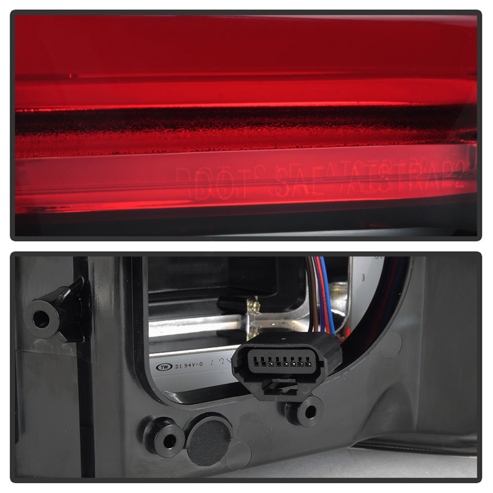 Spyder 15-18 Ford F-150 LED Tail Lights (w/Blind Spot) - Red Clear (ALT-YD-FF15015BS-LBLED-RC) 5085320