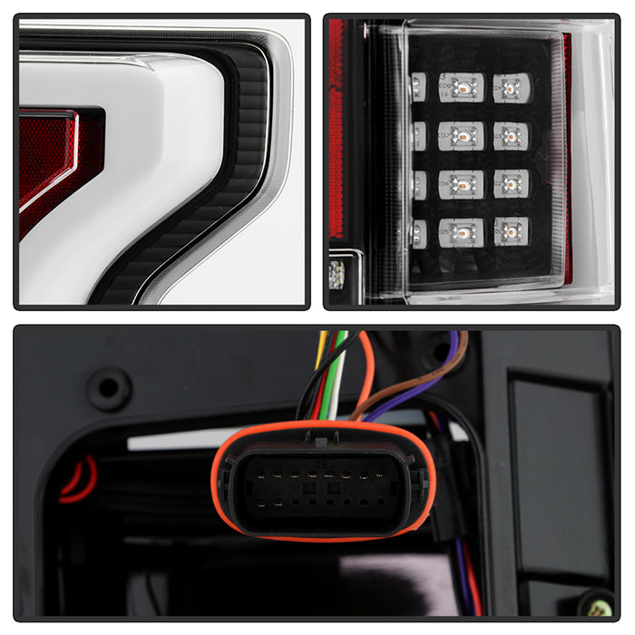 SPYDER 18-20 Ford F150 w/ Rear Blind Spot LED Tail Lights - Black (ALT-YD-FF15018BS-LED-BK) 5088550