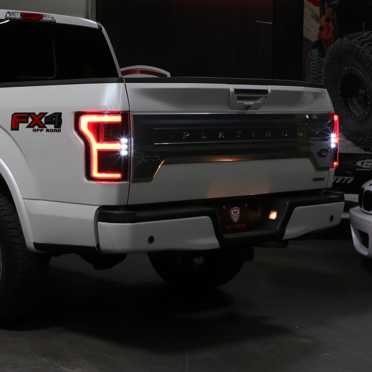 SPYDER 18-20 Ford F150 w/ Rear Blind Spot LED Tail Lights - Black (ALT-YD-FF15018BS-LED-BK) 5088550