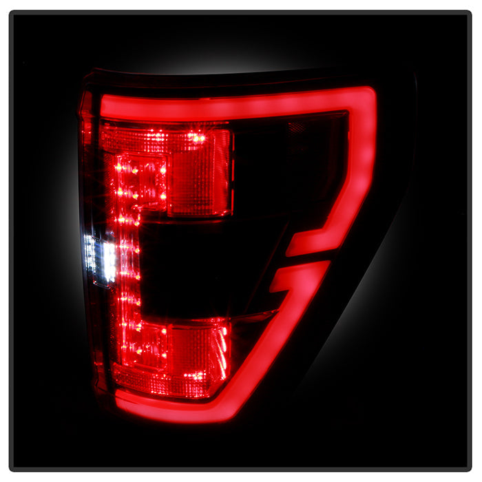 SPYDER 21-23 Ford F150 (Factory Halogent) Light Bar LED Tail Lights - Black (ALT-YD-FF15021HAL-BK) 5088772