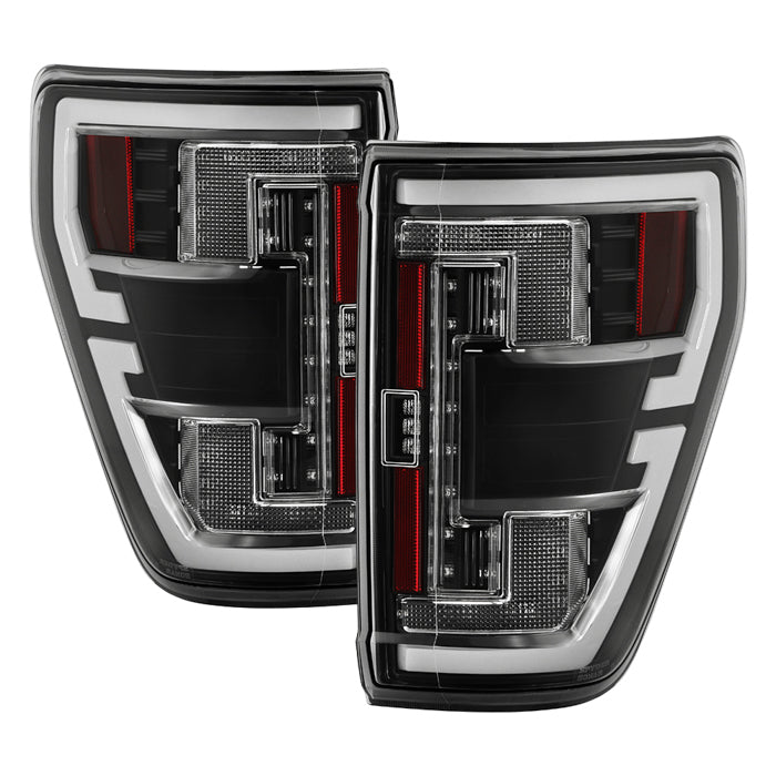 SPYDER 21-23 Ford F150 (Halogen w/ Blind Spot) Full LED Tail Lights - Black (ALT-YD-FF15021HALBS-BK) 5088789