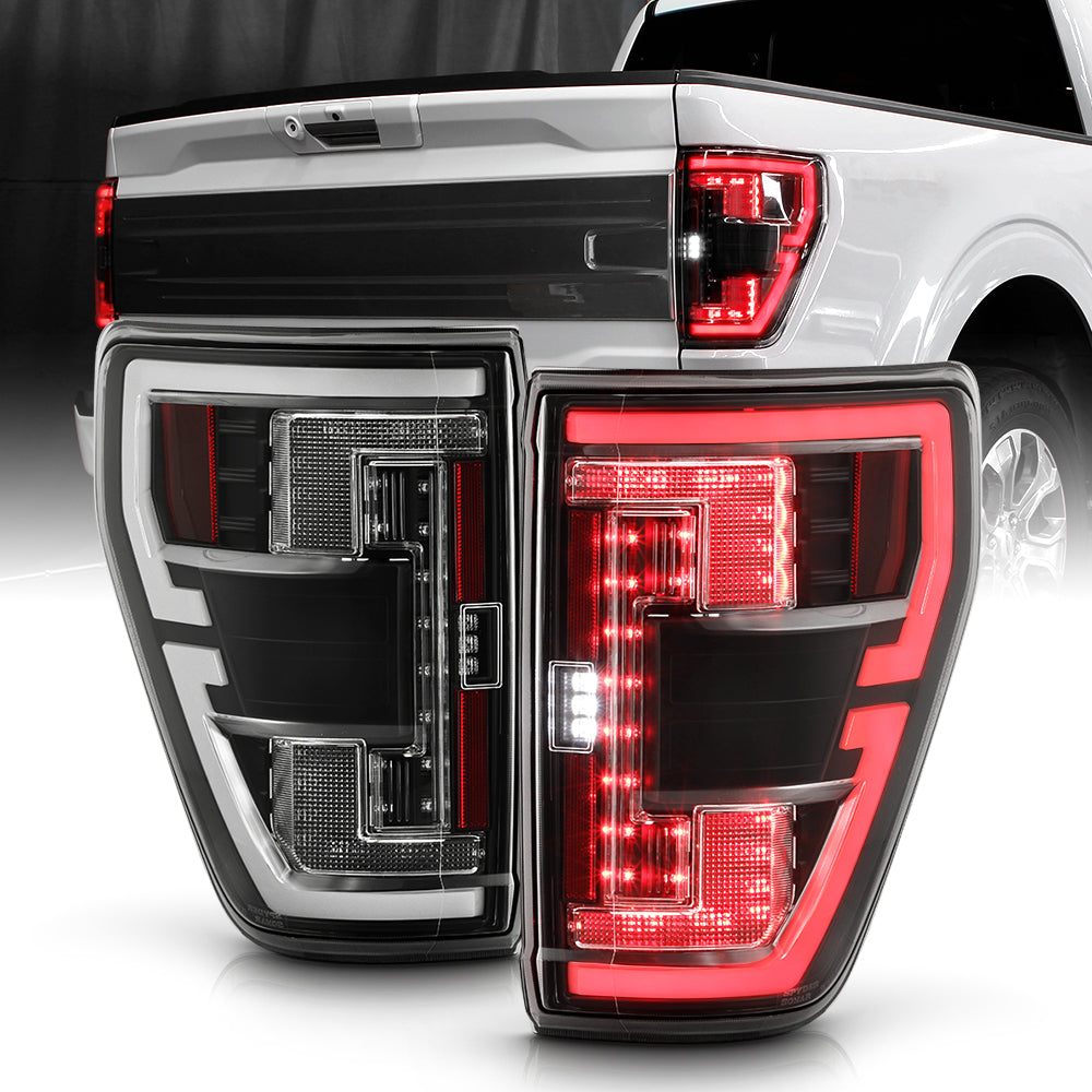 SPYDER 21-23 Ford F150 (Halogen w/ Blind Spot) Full LED Tail Lights - Black (ALT-YD-FF15021HALBS-BK) 5088789