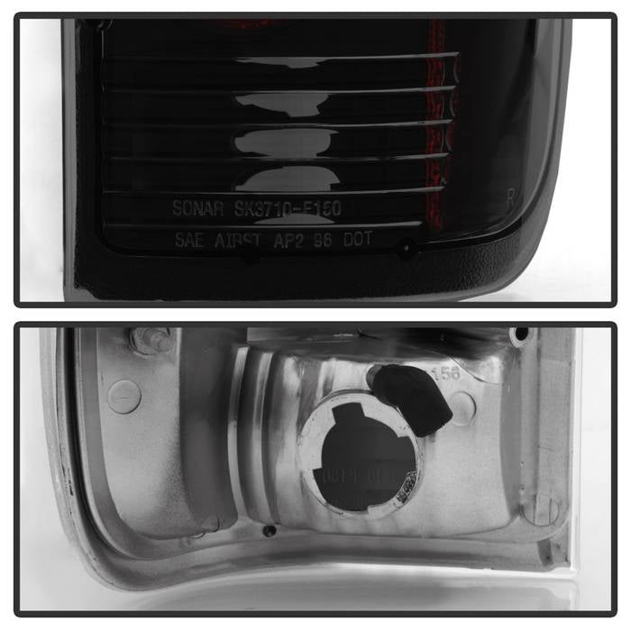 Spyder Ford F150 Styleside 97-03/F250/350/450/550 Euro Style Tail Lights Blk Smke ALT-YD-FF15097-BSM 5078162