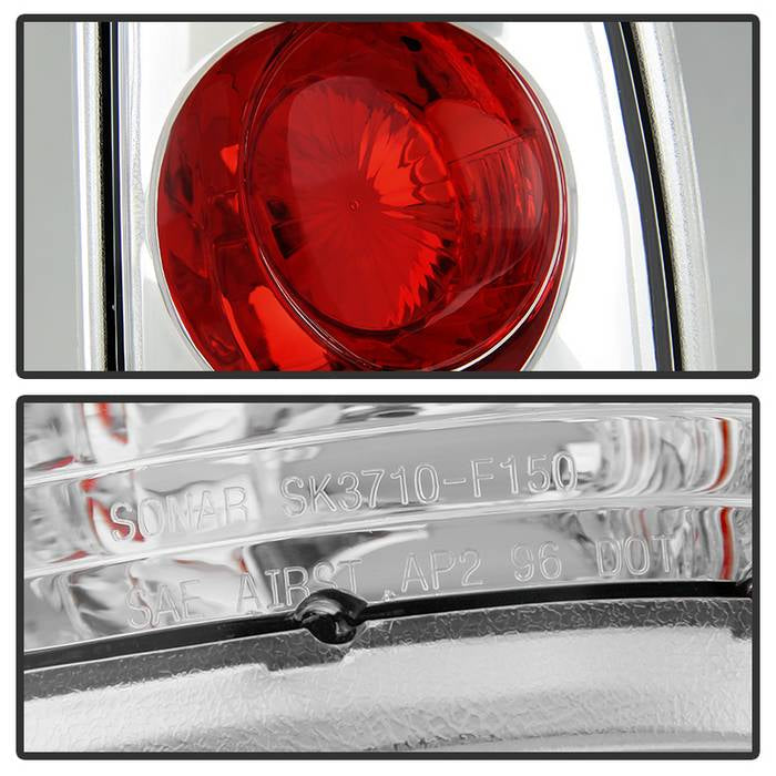 Spyder Ford F150 side 97-03/F250/350/450/550 Super Duty 99-07 Euro Tail Lights Chrm ALT-YD-FF15097-C 5003355
