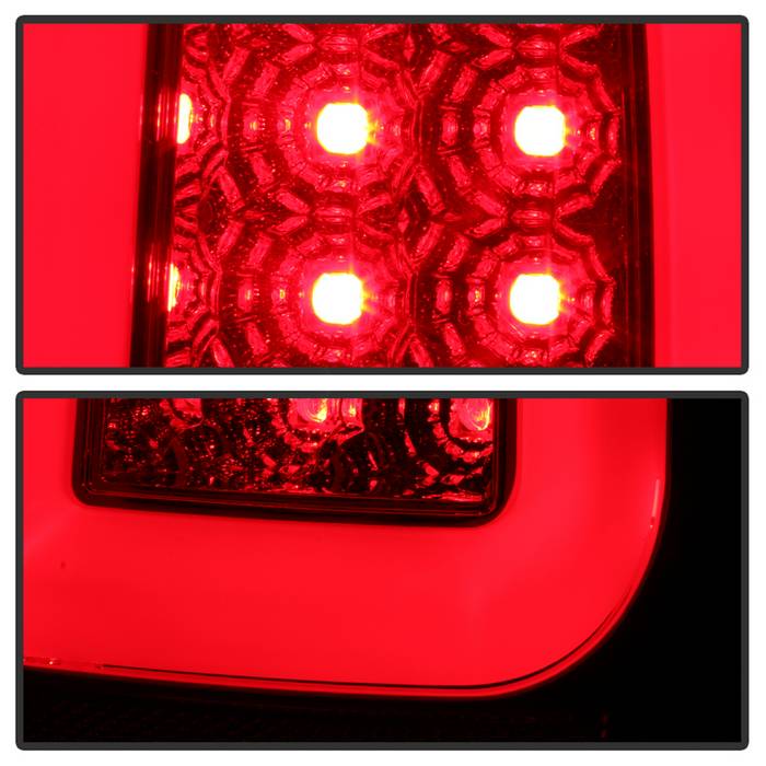 Spyder 97-03 Ford F150 Stylsd. F250 V3 Light Bar LED Tail Lights - Red/Clr ALT-YD-FF15097V3-LBLED-RC 5084453