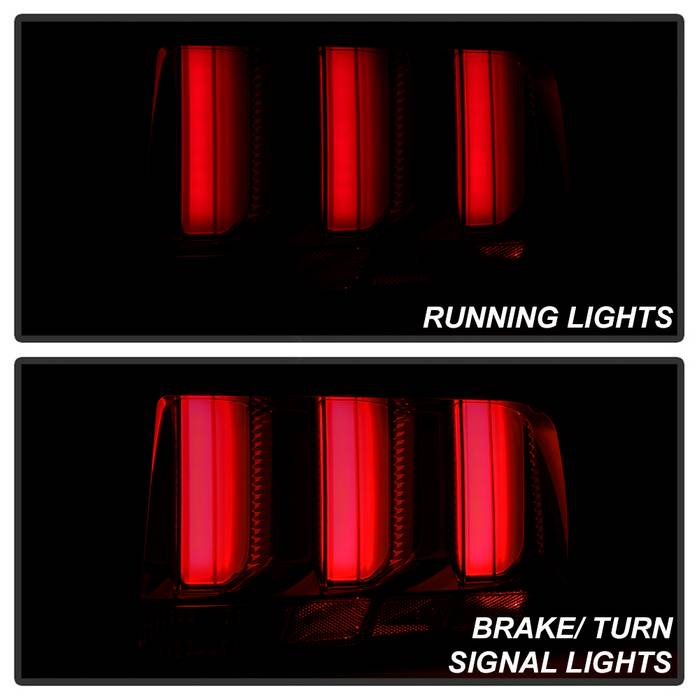 Spyder 05-09 Ford Mustang (Red Light Bar) LED Tail Lights - Smoke ALT-YD-FM05V3-RBLED-SM 5086723