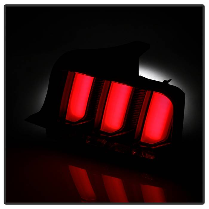 Spyder 05-09 Ford Mustang (Red Light Bar) LED Tail Lights - Smoke ALT-YD-FM05V3-RBLED-SM 5086723