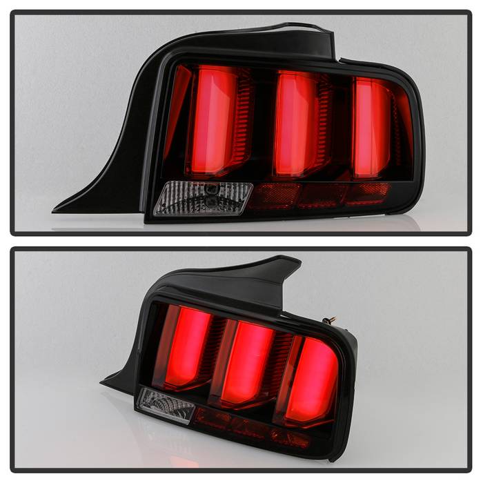 Spyder 05-09 Ford Mustang (Red Light Bar) LED Tail Lights - Smoke ALT-YD-FM05V3-RBLED-SM 5086723