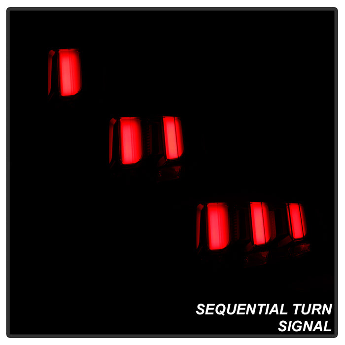 Spyder 10-12 Ford Mustang - Light Bar Seq. Turn Signal LED Tail Lights - Black - ALT-YD-FM10-LED-BK 5085108