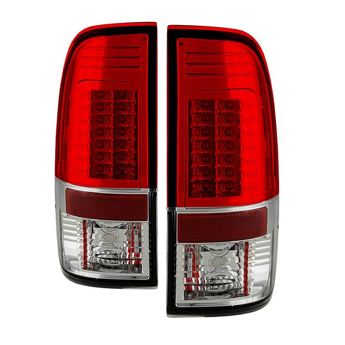 Spyder Ford Super Duty 08-15 Version 2 LED Tail Lights Red Clear ALT-YD-FS07-LED-G2-RC 5029195