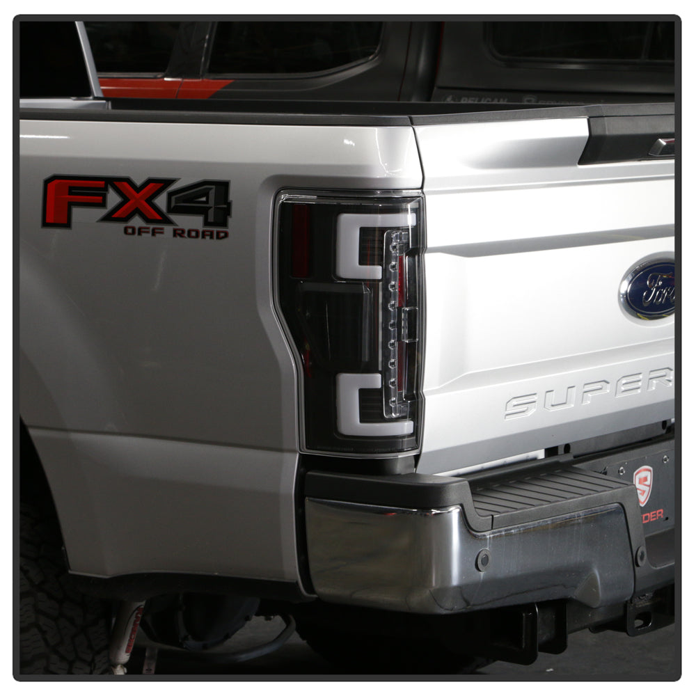 Spyder 17-18 Ford F-250 Super Duty (Excl LED Models) LED Tail Lights - Black (ALT-YD-FS17-LED-BK) 5085580