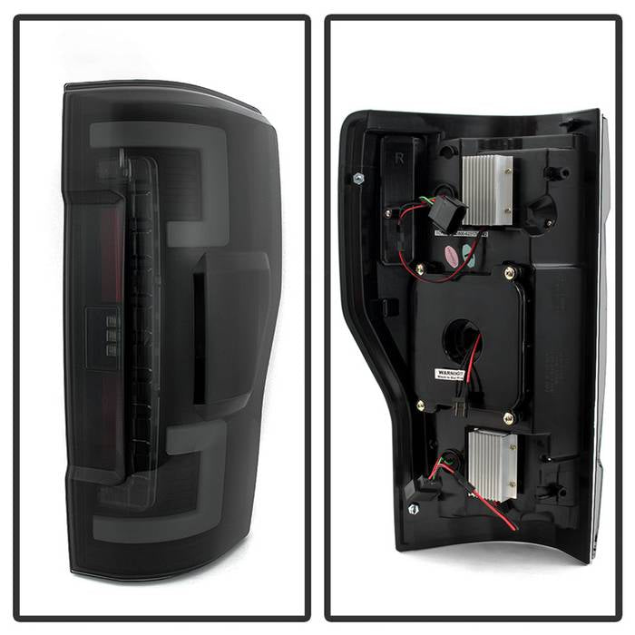 Spyder 17-18 Ford F-250 Super Duty (Excl LED Models) LED Tail Lights - Blk Smk (ALT-YD-FS17-LED-BSM) 5085597
