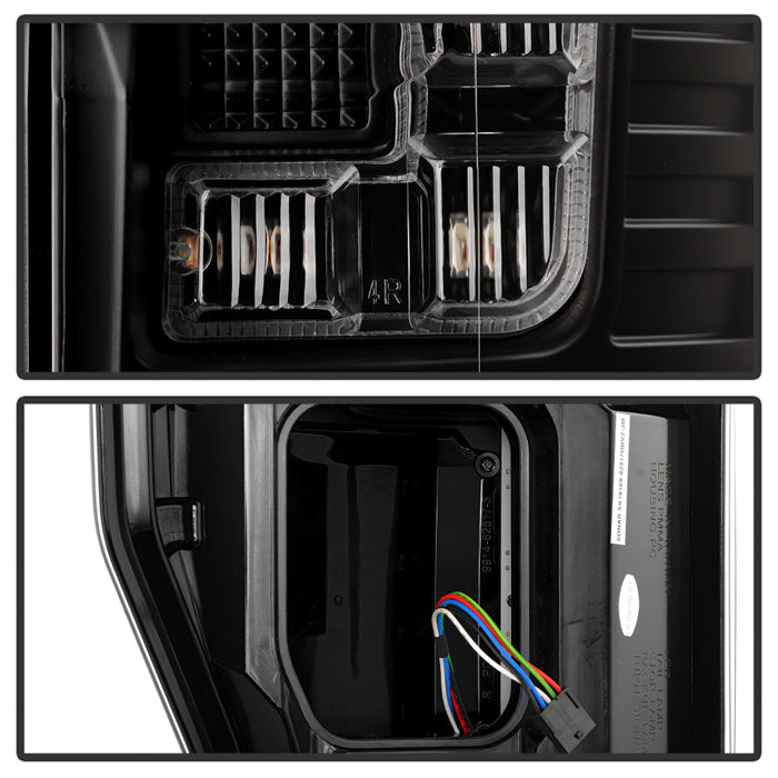 SPYDER 17-18 Ford F250 SD (Excl Halogen Model) LED Tail Lights - Black (ZALT-YD-FS17BS-GRLED-BK) 5089168