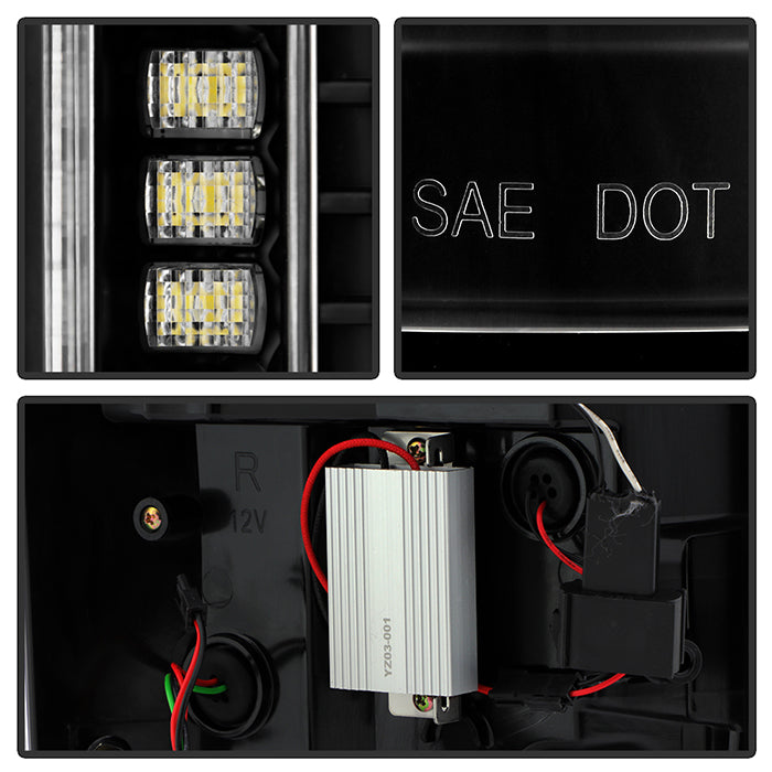SPYDER 20-21 Ford F250 Superduty LED Tail Lights - Black (ALT-YD-FS20HAL-LED-BK) 5088659