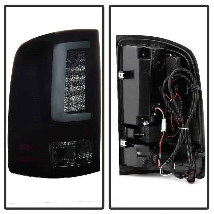 Spyder 07-13 GMC Sierra 1500 V2 Light Bar LED Tail Lights - Blk Smoke (ALT-YD-GS07V2-LBLED-BSM) 5084750