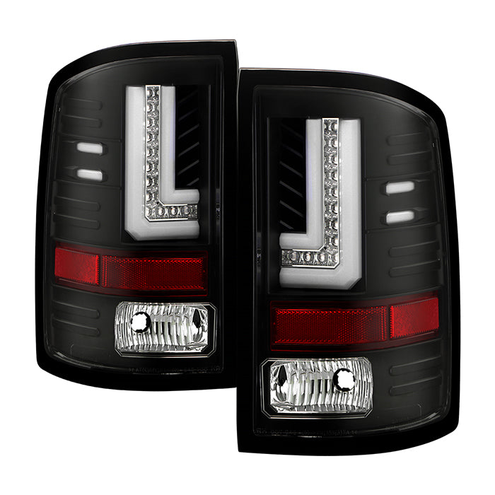 Spyder GMC Sierra 14-16 LED Tail Lights Black ALT-YD-GS14-LBLED-BK 5080660