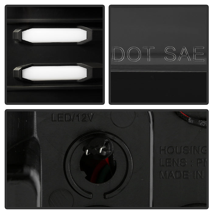 Spyder GMC Sierra 14-16 LED Tail Lights Black ALT-YD-GS14-LBLED-BK 5080660