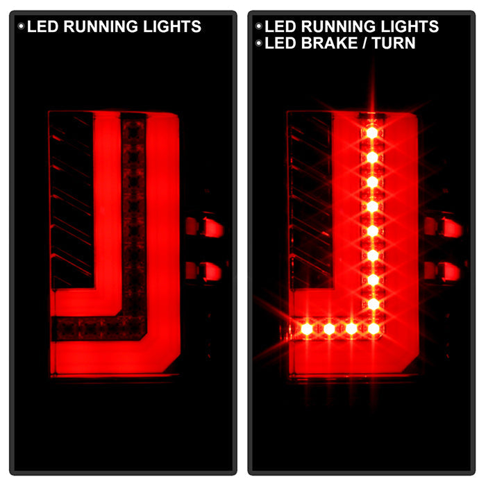 Spyder GMC Sierra 14-16 LED Tail Lights Red Clear ALT-YD-GS14-LBLED-RC 5080677