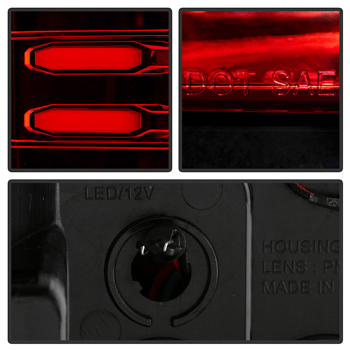 Spyder GMC Sierra 14-16 LED Tail Lights Red Clear ALT-YD-GS14-LBLED-RC 5080677