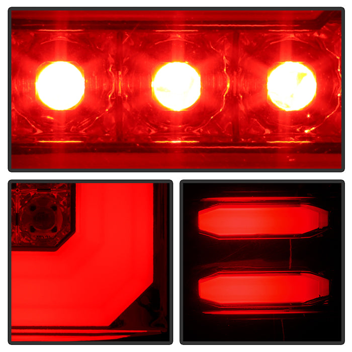 Spyder GMC Sierra 14-16 LED Tail Lights Red Clear ALT-YD-GS14-LBLED-RC 5080677