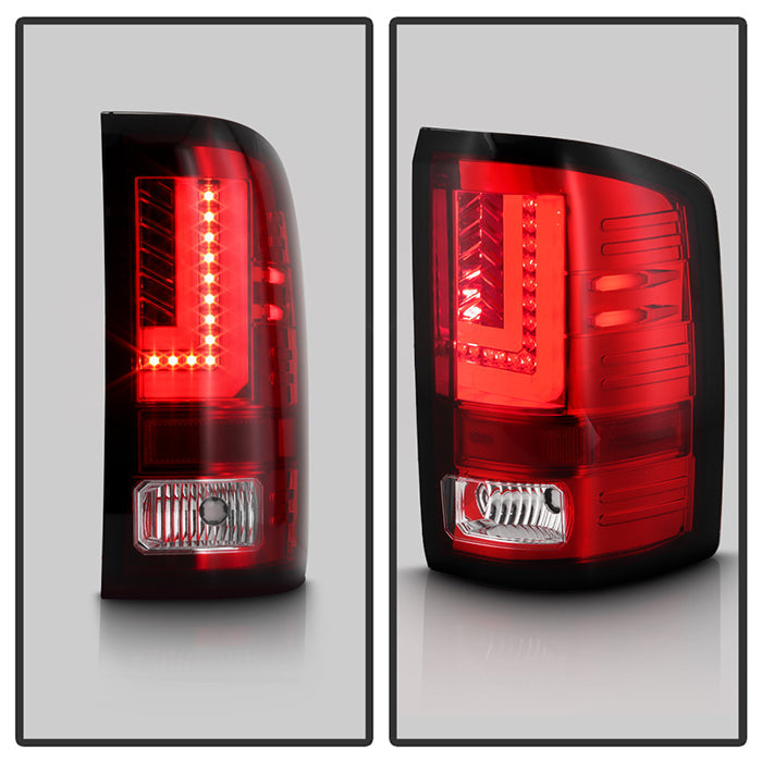Spyder GMC Sierra 14-16 LED Tail Lights Red Clear ALT-YD-GS14-LBLED-RC 5080677