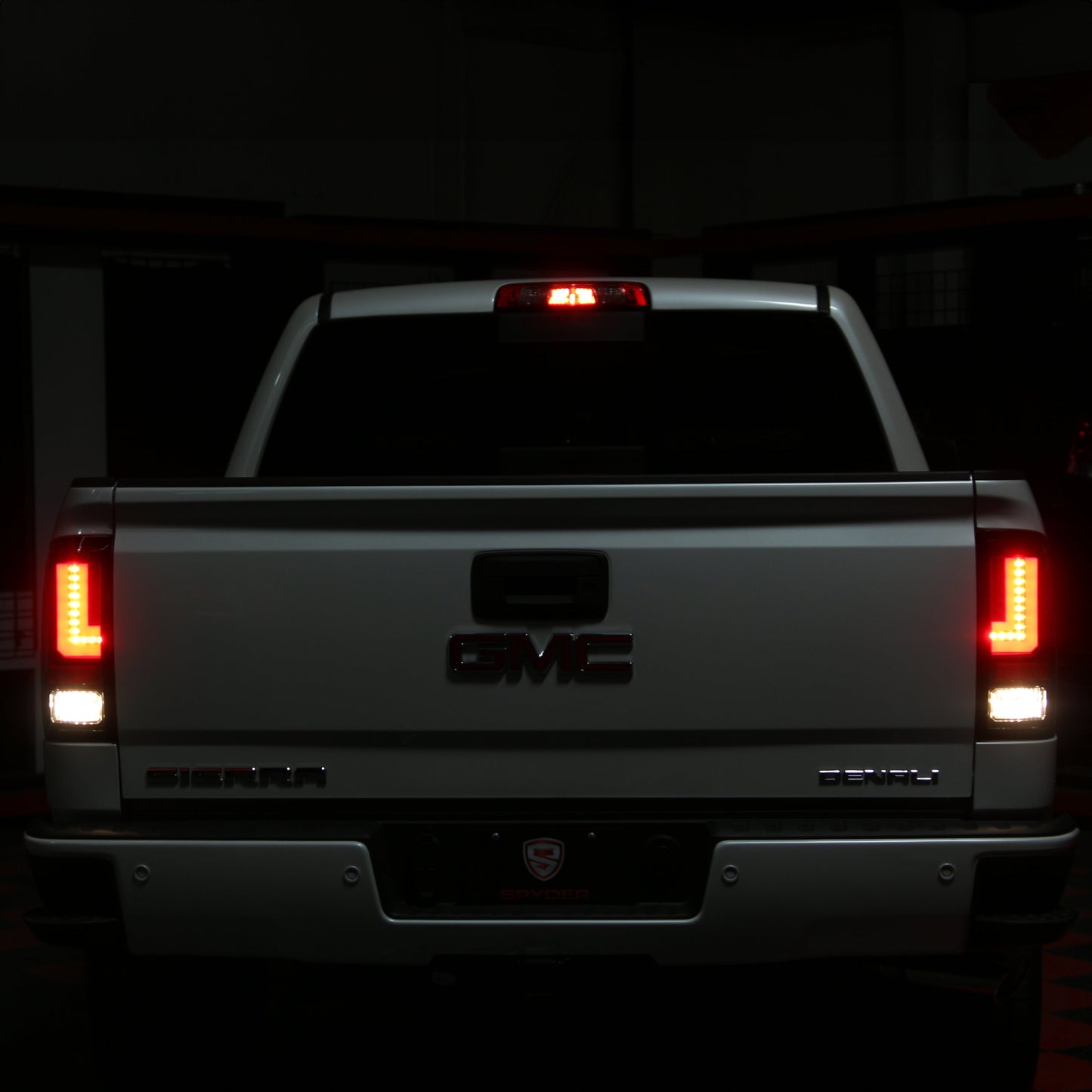 Spyder GMC Sierra 2016-2017 Light Bar LED Tail Lights - Black ALT-YD-GS16-LED-BK 5083777