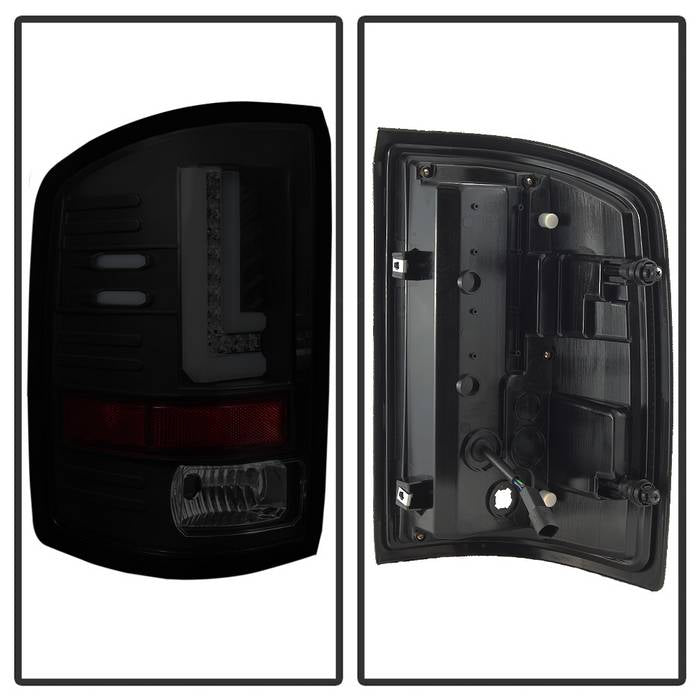 Spyder GMC Sierra 2016-2017 Light Bar LED Tail Lights - Black Smoke ALT-YD-GS16-LED-BSM 5083784