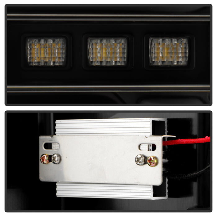 SPYDER 19-20 GMC Sierra 1500 (w/o Factory LED) LED Tail Lights - Black Smoke (ALT-YD-GS19-GRLED-BSM) 5089458