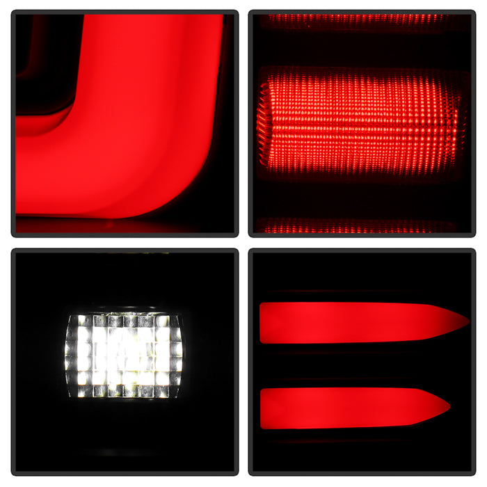 SPYDER 19-20 GMC Sierra 1500 (w/o Factory LED) LED Tail Lights - Black Smoke (ALT-YD-GS19-GRLED-BSM) 5089458