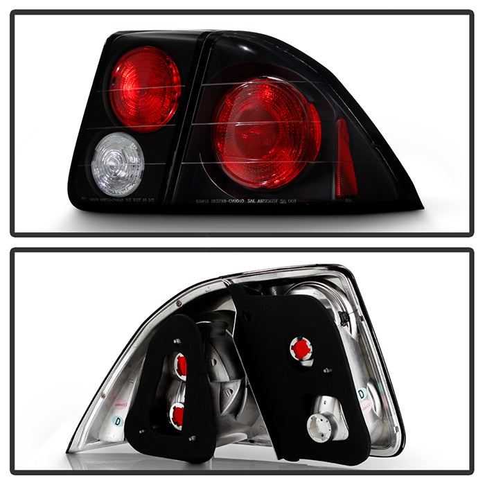 Spyder Honda Civic 01-05 4Dr Euro Style Tail Lights Black ALT-YD-HC01-4D-BK 5004406