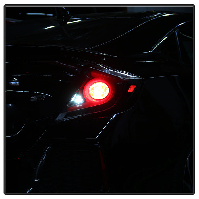 Spyder 16-19 Honda Civic 4 Door Light Bar LED Tail Lights - Black - ALT-YD-HC164D-LB-BK 5086051